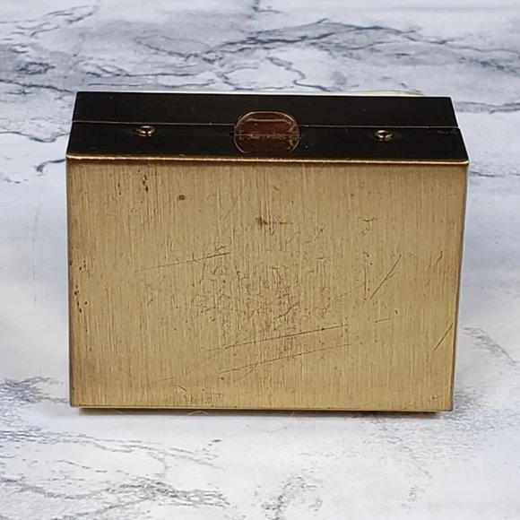 Sewing Box Kit Brass Porcelain Travel  Purse Vintage - Picture 9 of 11